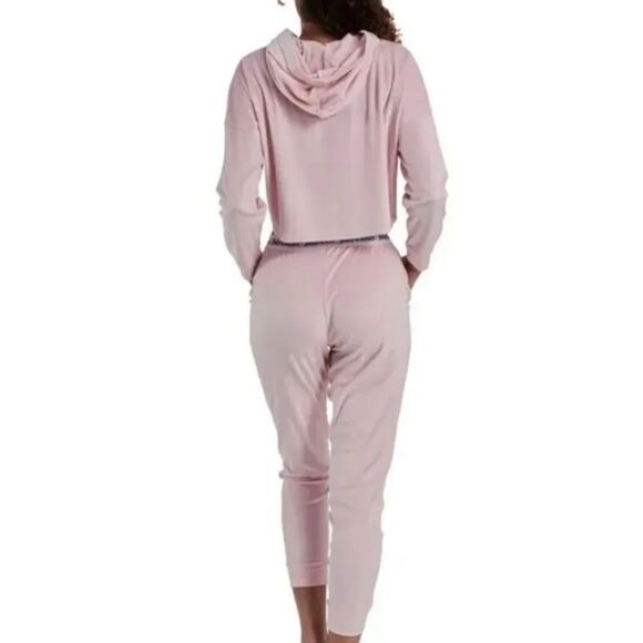 Juicy Couture Pink Crystal Diamond Bling Velour Loungewear Hooded Set S - Picture 2 of 7